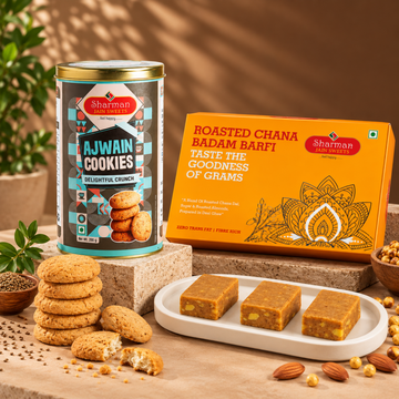 Chana Barfi Premium 500G + Ajwain Cookies