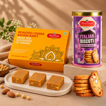 Chana Barfi Premium 500G + Italian Cookies