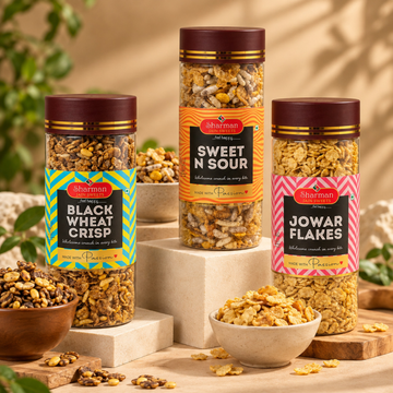 Sweet N Sour 130G + Black Wheat Crisp 100G + Jowar Flakes 100G